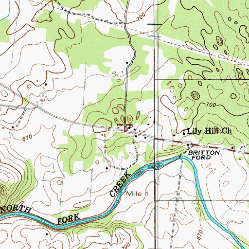 Topographic Map of Ray Chapel School (historical), TN