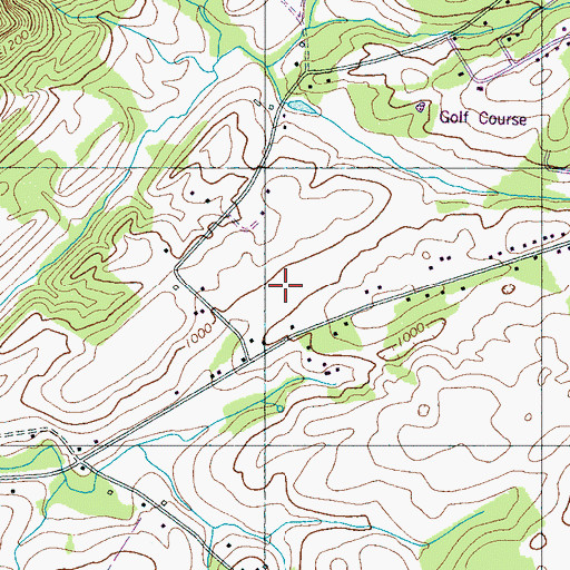 Topographic Map of Bays Mountain Country Club, TN