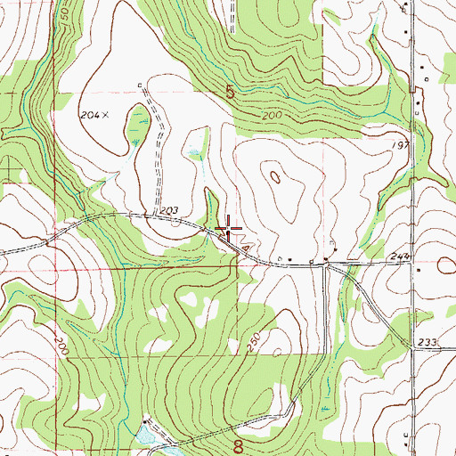 Topographic Map of Pansey Church (historical), AL