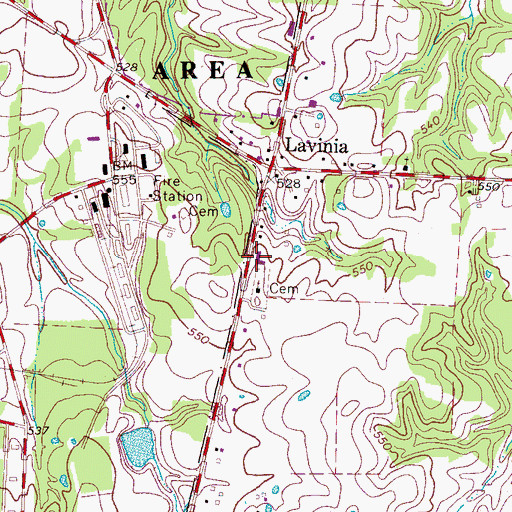 Topographic Map of West Carroll Primary School, TN