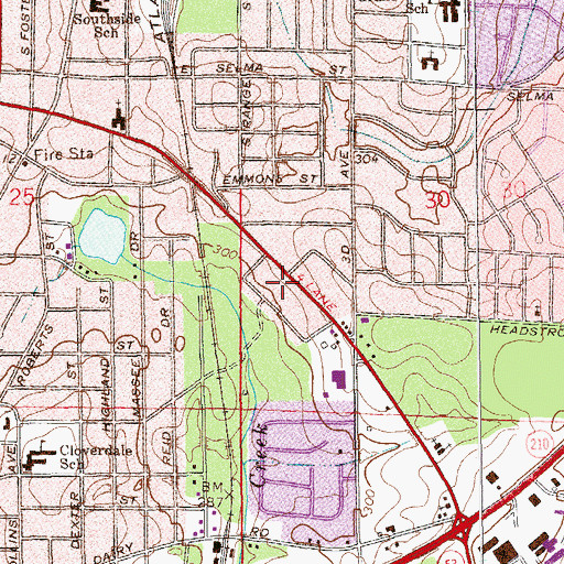 Topographic Map of Parish, AL