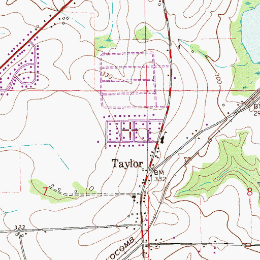 Topographic Map of Parker Village, AL