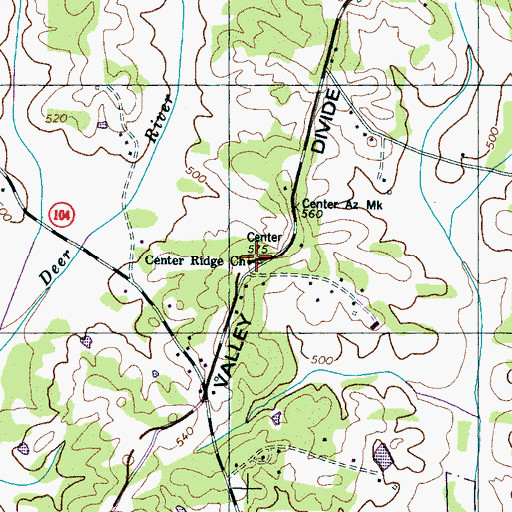 Topographic Map of Carter Ridge School (historical), TN