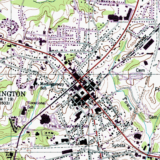 Topographic Map of Eastgate Shopping Center, TN