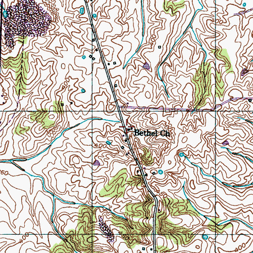 Topographic Map of Bledsoe School (historical), TN
