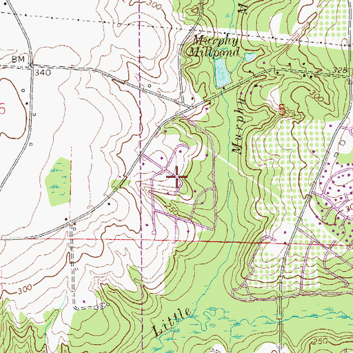 Topographic Map of Peach Tree Hills, AL