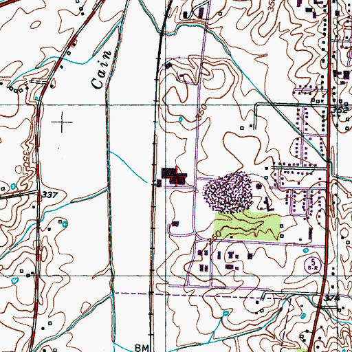 Topographic Map of Trenton Industrial Park, TN