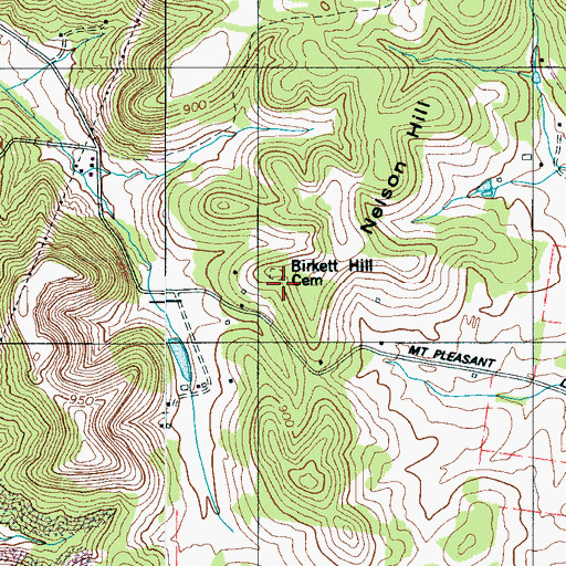 Topographic Map of Birkett Hill Church (historical), TN