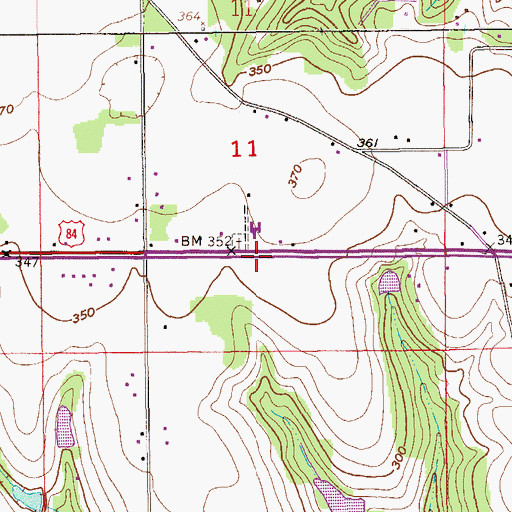 Topographic Map of Pilgrims Home Church, AL