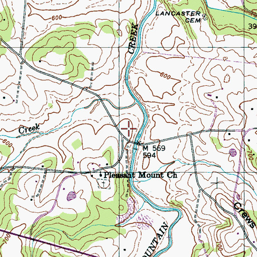Topographic Map of Fountain Heights School (historical), TN