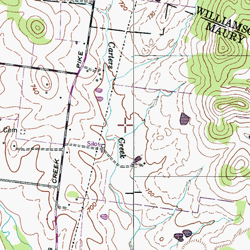 Topographic Map of Hatcher Mine, TN