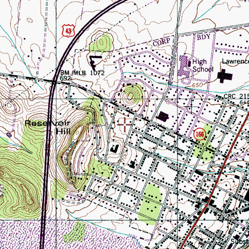 Topographic Map of Howard Field Park, TN