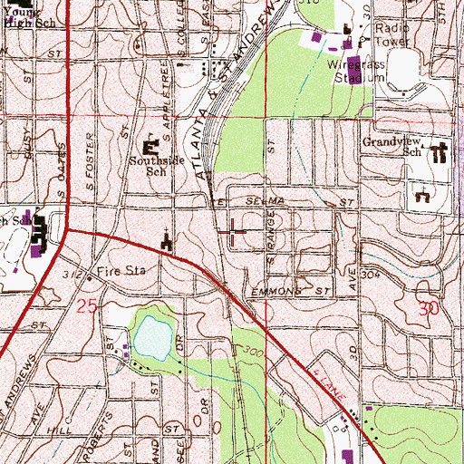 Topographic Map of Pitman Field, AL