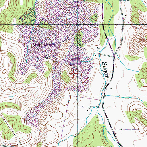 Topographic Map of Kittrell Mine, TN