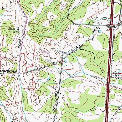 Topographic Map of Lasea Church (historical), TN