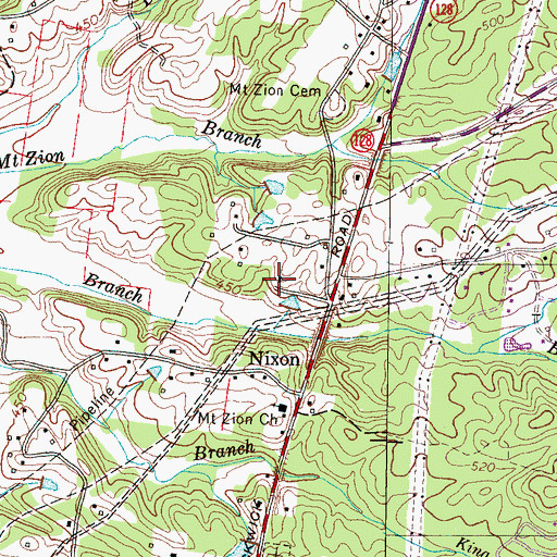 Topographic Map of Ballard School (historical), TN