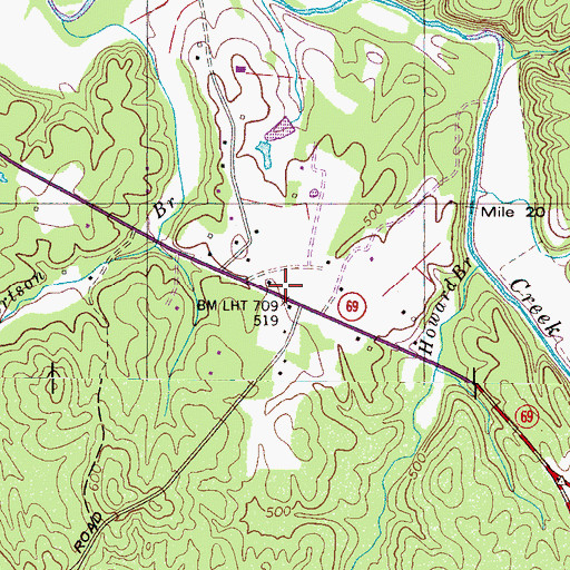 Topographic Map of Blount Church (historical), TN