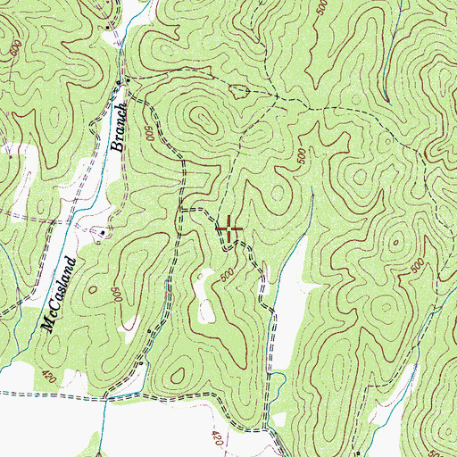 Topographic Map of Brooks Cemetery, TN