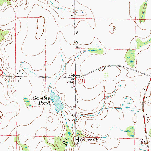 Topographic Map of Pleasant Plain School (historical), AL