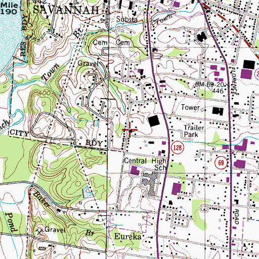 Topographic Map of Church of God in Christ, TN