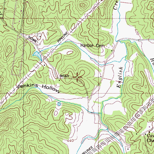 Topographic Map of County Home Cemetery, TN