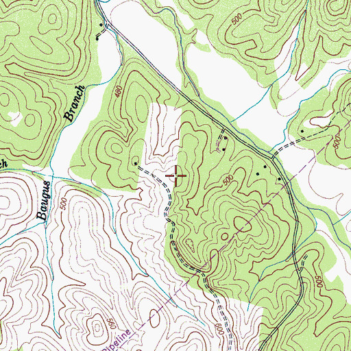 Topographic Map of Dickey Cemetery, TN