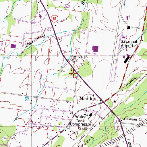 Topographic Map of Dodd School (historical), TN