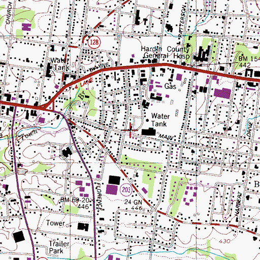 Topographic Map of East End United Methodist Church, TN