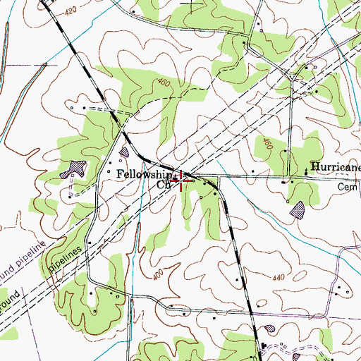 Topographic Map of Fellowship School (historical), TN