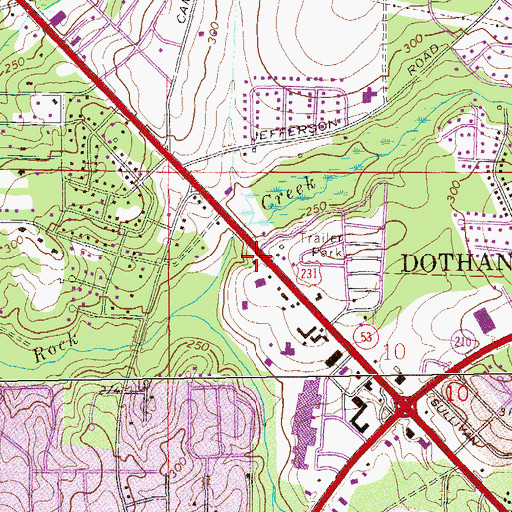 Topographic Map of Revival Center Holiness Church, AL
