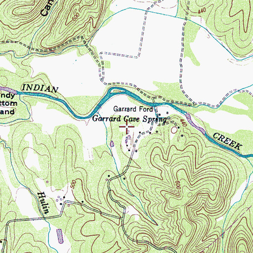 Topographic Map of Garrard Spring Cemetery, TN