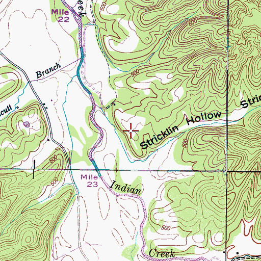 Topographic Map of Harbour Cemetery, TN