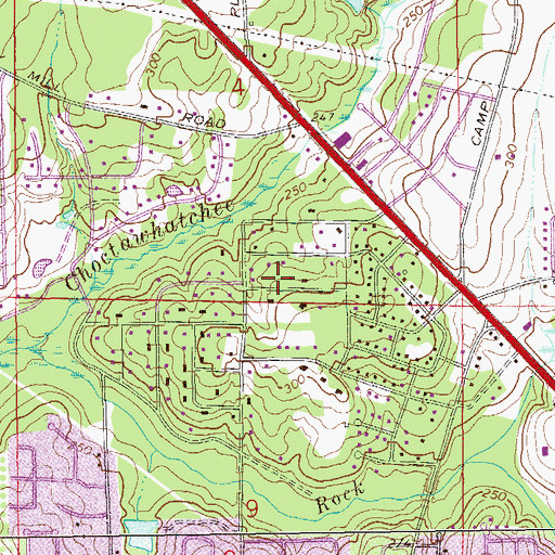 Topographic Map of Rock Creek Park, AL