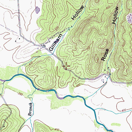 Topographic Map of Hardin School (historical), TN