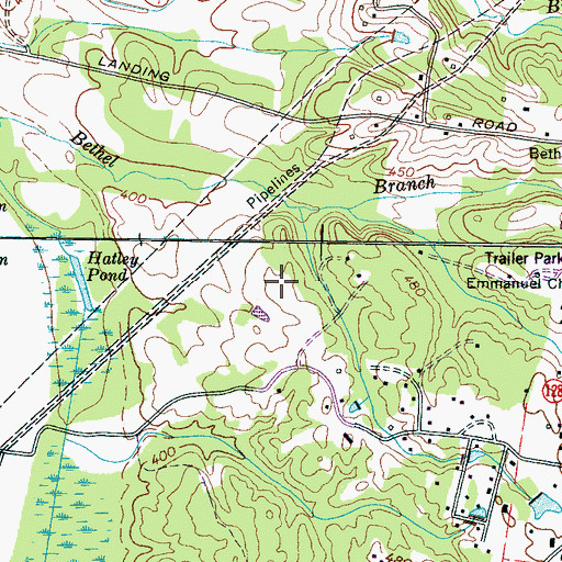 Topographic Map of Hatley Cemetery, TN
