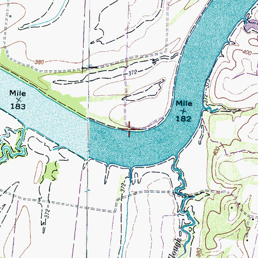 Topographic Map of Holts Landing, TN
