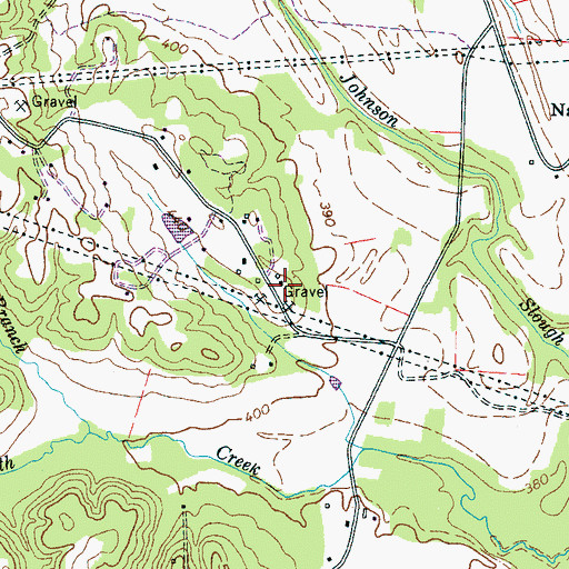Topographic Map of Hoover Cemetery, TN