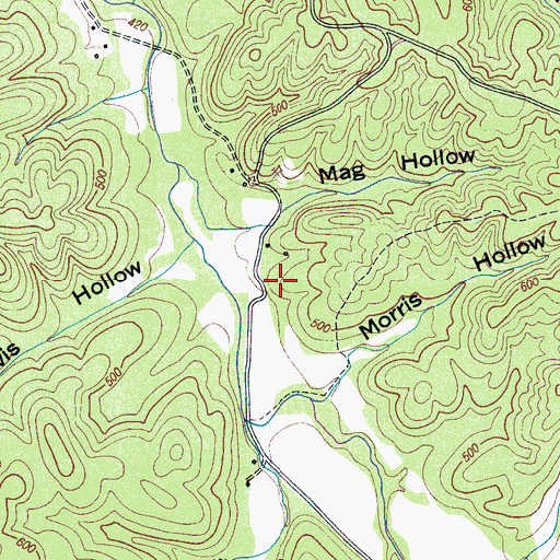 Topographic Map of Kincannon Cemetery, TN