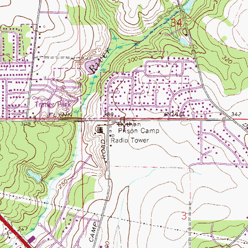 Topographic Map of Rose Hill Elementary School, AL