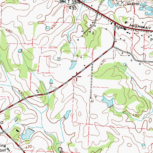 Topographic Map of New Salem School (historical), TN