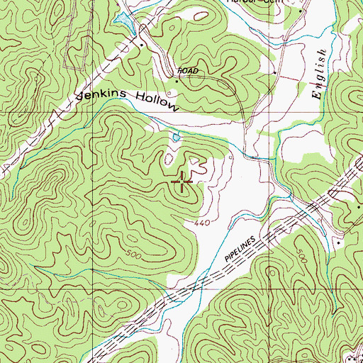 Topographic Map of Pickens Cemetery, TN