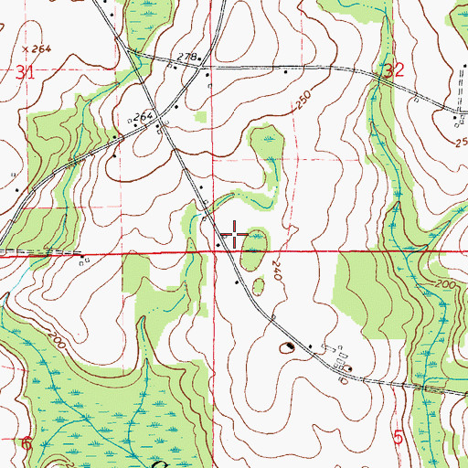 Topographic Map of Saint Marys Church (historical), AL