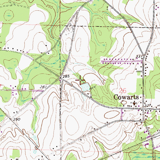 Topographic Map of Saint Matthew Church (historical), AL