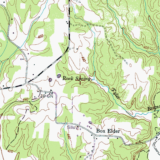 Topographic Map of Rock Spring School (historical), TN