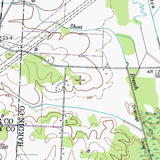 Topographic Map of Old Salem Cemetery, TN