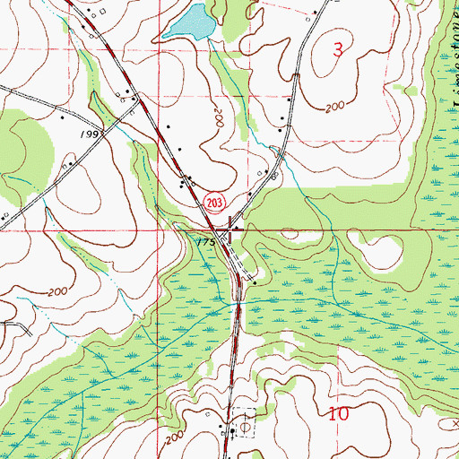 Topographic Map of Sanders, AL