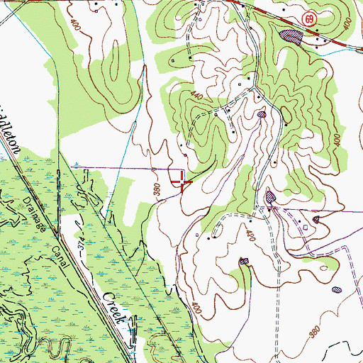 Topographic Map of Spencer Cemetery, TN