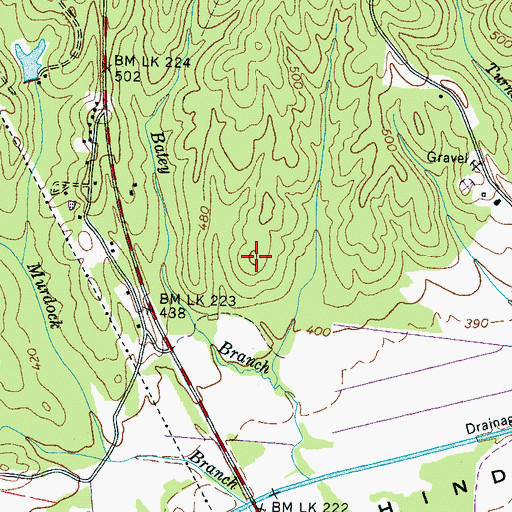 Topographic Map of Sugar Hill Cemetery, TN