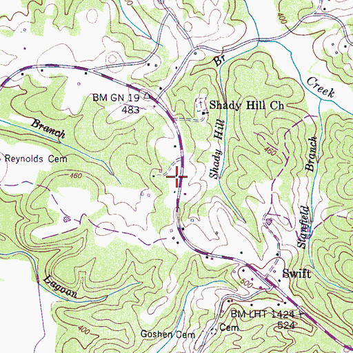 Topographic Map of Swift School (historical), TN