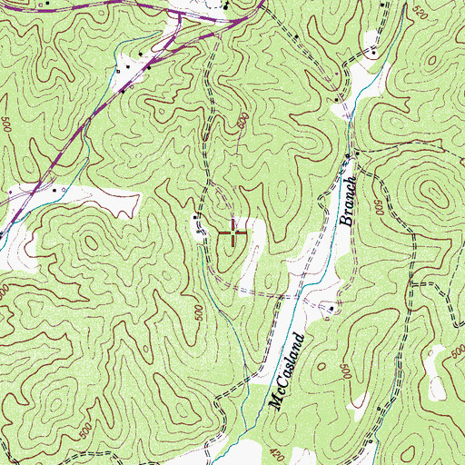 Topographic Map of Thacker Cemetery, TN